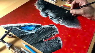 Drawing Godzilla vs Kong  Timelapse  Artology [upl. by Jessee845]