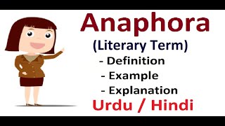 What is Anaphora Literary Device Explain in Hindi  Urdu [upl. by Llekcir]