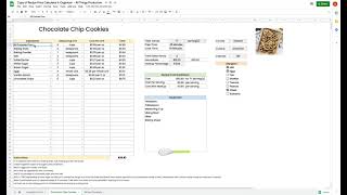 BakeryRecipe Cost Calculator [upl. by Uba204]