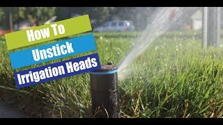 How To Unstick Sprinkler Heads  Topeka Landscape [upl. by Yehus]