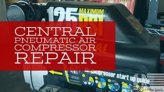 Harbor Freight  Central Pneumatic Compressor Repair [upl. by Eusadnilem806]