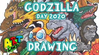 GODZILLA DAY DRAWING VIDEO [upl. by Mackay978]