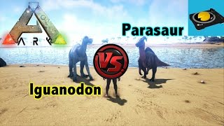 Ark Insight  Iguanodon VS Parasaur [upl. by Aleka]