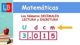 Los Números DECIMALES LECTURA y ESCRITURA ✔👩‍🏫 PRIMARIA [upl. by Ayak]