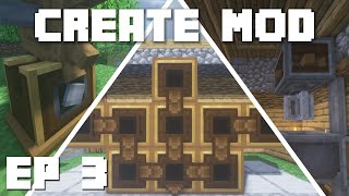 Minecraft Create Mod Tutorial  Mechanical Mixer Mechanical Crafter amp Speed Controller Ep 3 [upl. by Apur705]