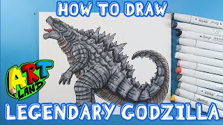 How to Draw LEGENDARY GODZILLA [upl. by Arak]