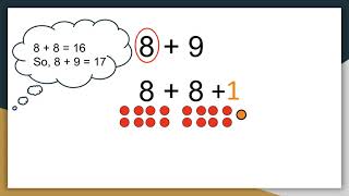 Using Doubles Fact to Solve Near Doubles Facts [upl. by Yekcor938]