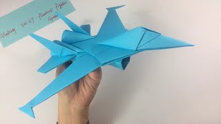 How to make a Su27 flanker fighter model with paper [upl. by Bill]