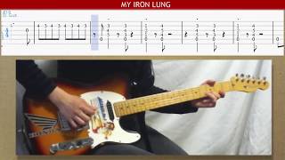 My iron lung Cover amp TAB worthless tutorial jonny guitarRADIOHEAD [upl. by Uoliram]