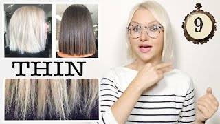 9 BEST TIPS to make THIN Hair LOOK THICK [upl. by Augustine]