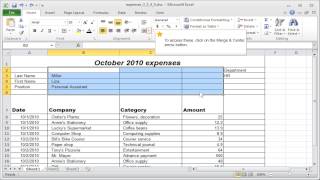 Excel Merge and center cells [upl. by Dor160]