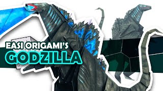 How to make a GODZILLA Papercraft Origami [upl. by Warthman900]