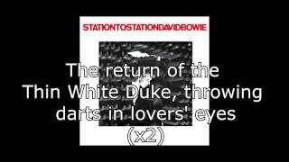 Station to Station  David Bowie  Lyrics [upl. by Kcinomod205]