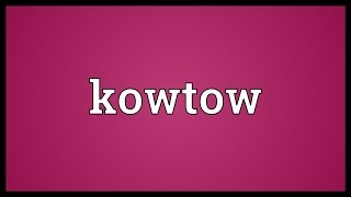 Kowtow Meaning [upl. by Toole]