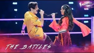 Aydan Calafiore v Madi Krstevski  Uptown Funk  The Voice Australia 2018 [upl. by Akemeuwkuhc]