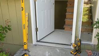 Jeld Wen Front Door Installation  Really crappy products and craftsmanship PART 1 [upl. by Ruddy]