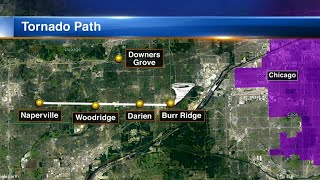 EF3 tornado carves path through DuPage County from Naperville to Burr Ridge  ABC7 Chicago [upl. by Milly]