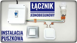 ŁĄCZNIK JEDNOBIEGUNOWY  jak podłączyć łącznik do instalacji elektrycznej oświetlenia ⚠️💡 [upl. by Inga600]