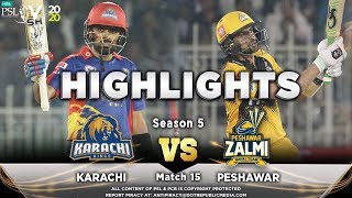 Karachi Kings vs Peshawar Zalmi  Full Match Highlights  Match 15  2 March  HBL PSL 2020  MA2 [upl. by Yelrac689]