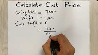 How to Calculate the Cost Price Easy Trick [upl. by Licht]