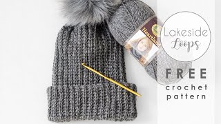 Rylee Ribbed Hat FREE Crochet Pattern Video Tutorial [upl. by Nolyad]