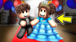 Baby Brooks FIRST SCHOOL DANCE In Roblox Brookhaven [upl. by Nine]