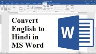 Convert English to Hindi in MS Word [upl. by Ellasal]