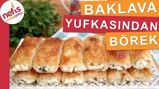 Baklavalık Yufkadan Peynirli Börek Tarifi  Çıtır Çıtır Bir Börek [upl. by Sergius452]