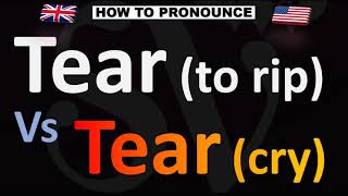 How to Pronounce TEAR Vs TEAR [upl. by Feerahs]