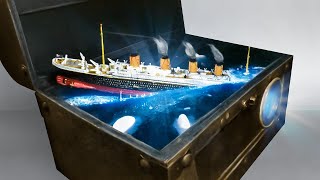 TITANIC SINKING IN A CHESTDiorama  lamp  epoxy resin art [upl. by Esinyl]