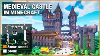 Minecraft How to build a Medieval Castle  Tutorial [upl. by Hsaniva684]