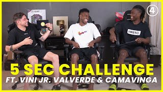 Camavinga Valverde amp Vinícius Jr PLAY the 5 Second Challenge [upl. by Estele]