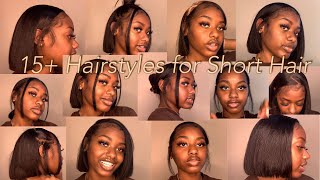 Hairstyles for Straight Short Hair l Tiana Shannell [upl. by Ahen]