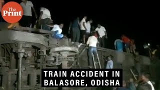 Train accident Coromandel Express derails in Balasore Odisha several feared injured [upl. by Siraj]