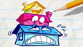 Pencilmates House is Under Pressure  Animated Cartoons Characters  Animated Short Films [upl. by Ecraep]