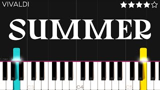 Vivaldi  Summer The Four Seasons  Piano Tutorial [upl. by Redleh]