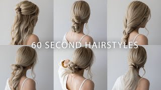 6 QUICK amp EASY HAIRSTYLES  Cute Long Hair Hairstyles [upl. by Denten]