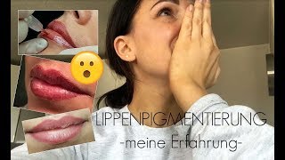 ♥ VLOG Permanent Make up Lippen  Kruste  Abheilung  Nachpigmentierung [upl. by Aluino902]