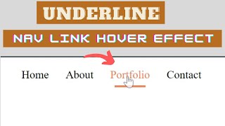 Underline nav menu link hover effect using html amp css  css hover effects [upl. by Eelytsirk791]