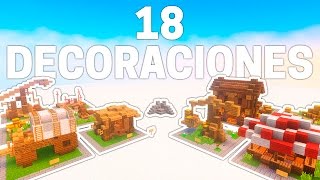 18 DECORACIONES MEDIEVALES EN MINECRAFT  INSPIRACIÓN [upl. by Neras]