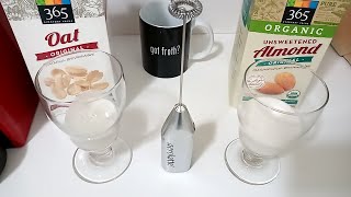 Oat Milk vs Almond Milk part 2 Frothing Test [upl. by Lemuela]