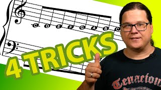 Noten lesen lernen  4 Tricks [upl. by Ahsetra]