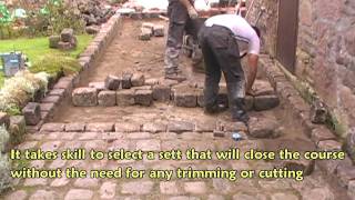 Laying gritstone setts [upl. by Nortal]