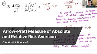 ArrowPratt Measure of Absolute and Relative Risk Aversion [upl. by Hsetim]