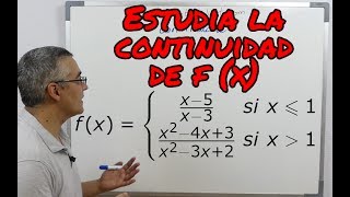 Estudia la continuidad de una función definida a trozos [upl. by Robison585]