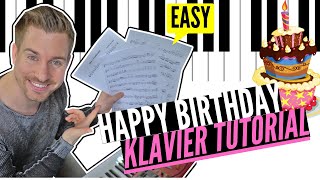 Happy Birthday I Klavier Tutorial leicht amp schnell lernen「NOTEN」 [upl. by Thibault51]