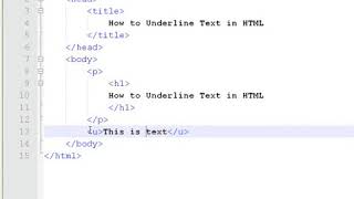 How to Underline Text in HTML [upl. by Hamford]