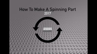 How To Make A Spinning Part On ROBLOX STUDIO [upl. by Nylasor]