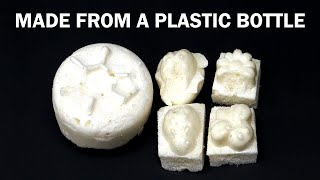 Turning a plastic soda bottle into foam [upl. by Dnalyaw]