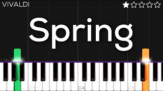 Vivaldi  Spring  EASY Piano Tutorial [upl. by Tris]